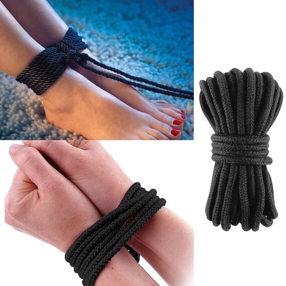 SUPKTHDY Bondageseil Fesselseil 4X 10M Bondage Baumwollseil Bondage Seil BDSM Fetisch Bondage Set für Fesseln Sexspielzeug für Paare Extrem (Schwarz, Rot, Lila, Rosa)