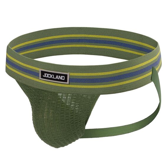 JOCKLAND Herren Jl-spt-kx018 Strap、Jock Straps Male Underwear、Jockstraps for Men、Athletic Supporter、mesh、vasectomy, Grün, Medium