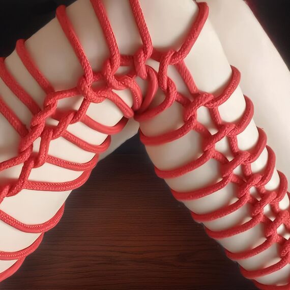 MEYDLL Sex Bondage Seil, 2 Stück Bondage Seile, 10m Seile für Bondage, Schwarzes und Rotes Baumwoll Bondage Seil für SM Sexspielzeug, Fesselset Fesselseil, Fesselset für Paare (Rot+Rot)