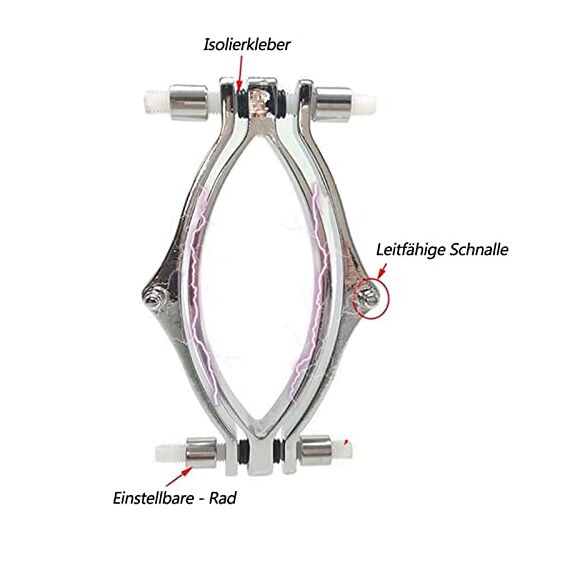 LZMYZ Einstellbare Elektrisch Set Stimulierter Schamlippenclip SM Edelstahl Klitoris Klemmen Clip Vaginal Extrem Klemmen Klitorisstimulator G-Punkt Sex Toy Gay Toy Erotik Sex Spielzeug(A)