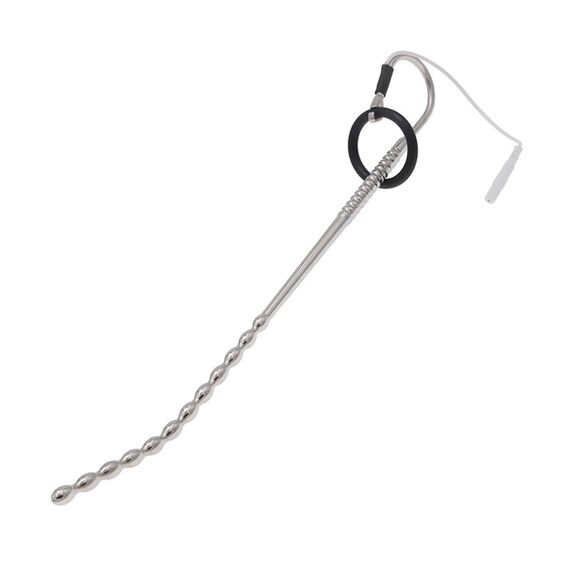 ZTHBYSB 275mm Super Lange Perlen Harnröhren Dilatator Electro Shock Harnröhrensonden Stangen Elektrische Stimulation Edelstahl Harnröhre Perlen Penis Plug SM Sex Spielzeug für Männer