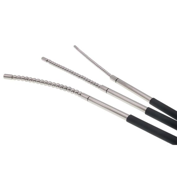 NAIXBTY Edelstahl Elektro Shock Harnröhren Dilatator SM Extra lang Penis Plug Dilator Elektrische Stimulation Katheter Sounding Prostata Masturbation Erotik Sexspielzeug für Männer (L)