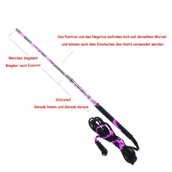 NAIXBTY Edelstahl Elektro Shock Harnröhren Dilatator SM Extra lang Penis Plug Dilator Elektrische Stimulation Katheter Sounding Prostata Masturbation Erotik Sexspielzeug für Männer (S)
