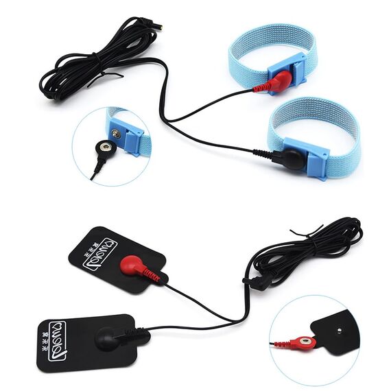 Jpscor Elektro Shock Penisring Elektrostimulation Brust Nippel Stimulationsgerät Set, mit Host & 9 Elektrostimulationsmodi Bondage Penis-Ring SM E-stim Sexspielzeug für Männer Paare