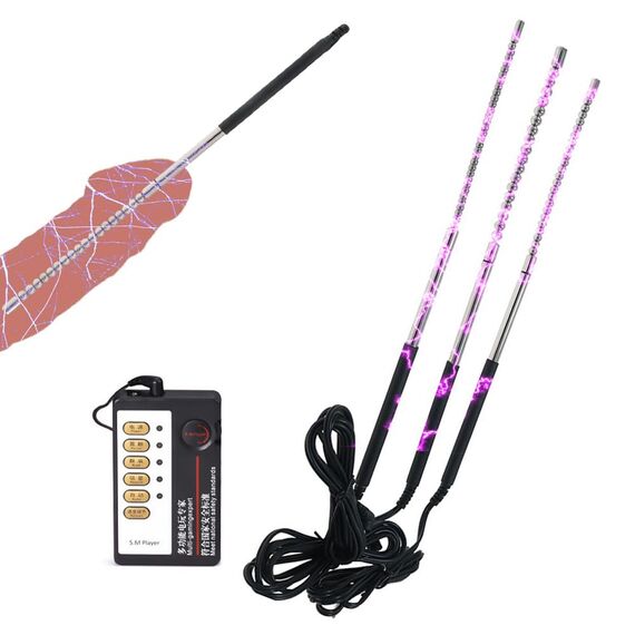 NAIXBTY Edelstahl Elektro Shock Harnröhren Dilatator SM Extra lang Penis Plug Dilator Elektrische Stimulation Katheter Sounding Prostata Masturbation Erotik Sexspielzeug für Männer (S)
