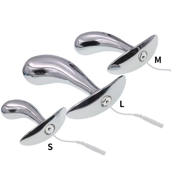 Jpscor Elektro Shock Edelstahl Harnröhren Dilatatoren Analplug Set Metall Penis Plug Sounds Dilator Elektrische Stimulation Butt Plug Anal Dilatator SM E-stim Erotik Extrem Sexspielzeug für Männer (L)