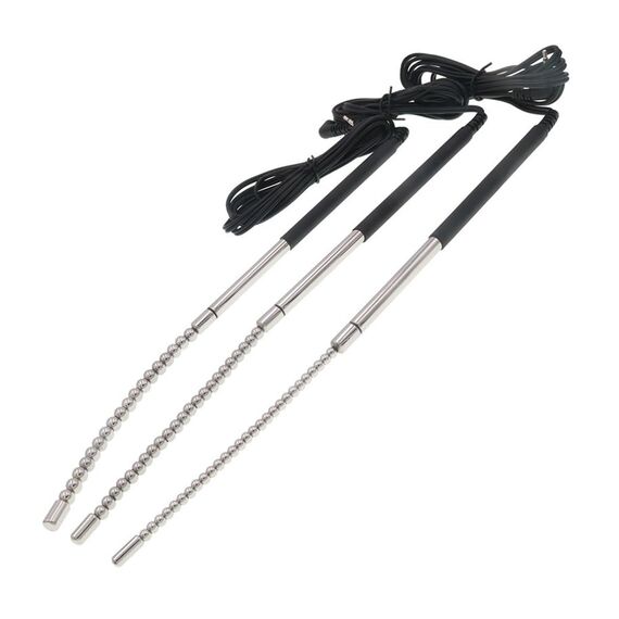 NAIXBTY Edelstahl Elektro Shock Harnröhren Dilatator SM Extra lang Penis Plug Dilator Elektrische Stimulation Katheter Sounding Prostata Masturbation Erotik Sexspielzeug für Männer (M)