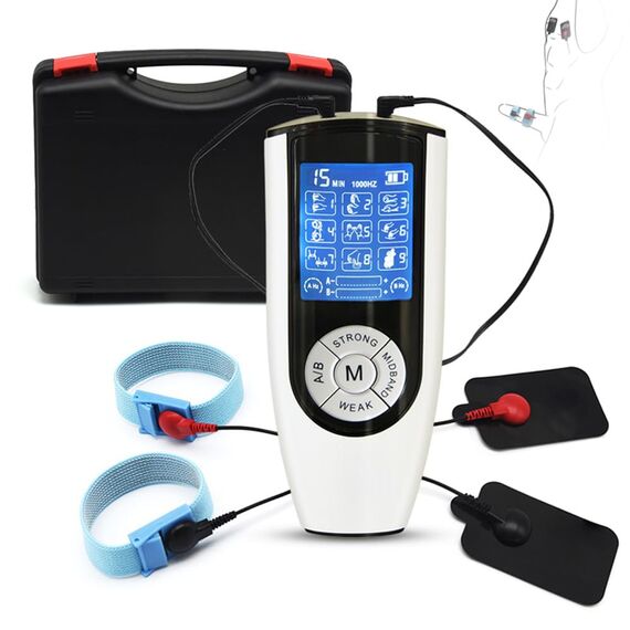 Jpscor Elektro Shock Penisring Elektrostimulation Brust Nippel Stimulationsgerät Set, mit Host & 9 Elektrostimulationsmodi Bondage Penis-Ring SM E-stim Sexspielzeug für Männer Paare