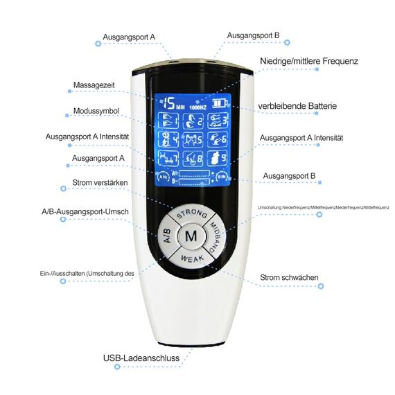 Jpscor Elektro Shock Penisring Elektrostimulation Brust Nippel Stimulationsgerät Set, mit Host & 9 Elektrostimulationsmodi Bondage Penis-Ring SM E-stim Sexspielzeug für Männer Paare