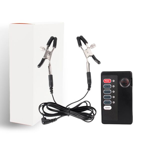 Elektrostimulation Nippelklemmen Elektro-Schock-Spielzeug für Brust und Flirten Einstellbar Nippelklemme Sex Toys Bondage Set Nippel Stimulation SM Fetisch Sexspielzeug Für Frauen Männer