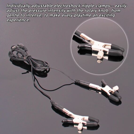 Elektrostimulation Nippelklemmen Elektro-Schock-Spielzeug für Brust und Flirten Einstellbar Nippelklemme Sex Toys Bondage Set Nippel Stimulation SM Fetisch Sexspielzeug Für Frauen Männer