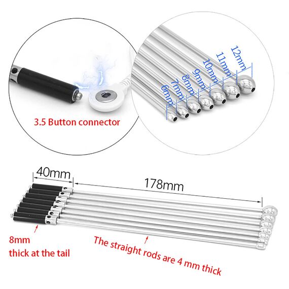 TOUNID Elektro Shock Penis Dilatator HarnröHrenstecker HarnröHren Dilator Sexuelle Elektrostimulation Edelstahl Penis Butt Plug ReizstromgeräT FüR Sm Sex Spielzeug（ Leitfähiger Wirt）