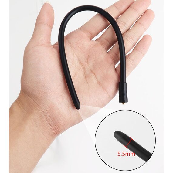 250mm/300mm/350mm Extra Lang Elektro Schock Harnröhre Dilatator mit Fernbedienung Weiches Silikon Penis Plug BDSM Elektrostimulation Extrem SM Masturbation Sex Toys für Männer,250mm*5mm