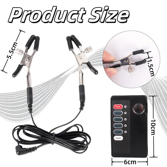 Elektrostimulation Nippelklemmen Elektro-Schock-Spielzeug für Brust und Flirten Einstellbar Nippelklemme Sex Toys Bondage Set Nippel Stimulation SM Fetisch Sexspielzeug Für Frauen Männer