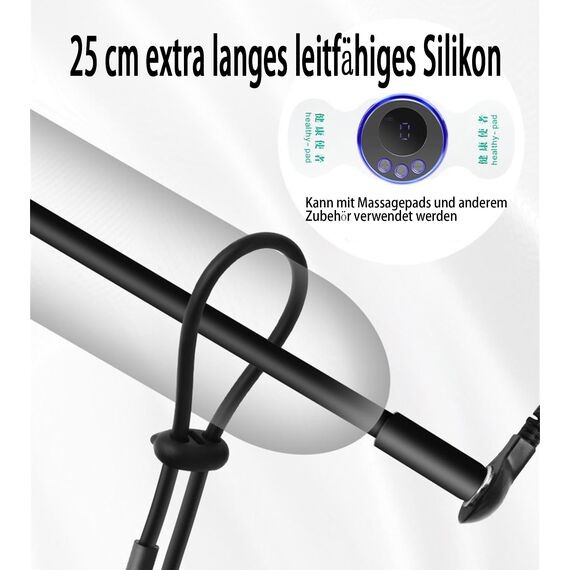 250mm/300mm/350mm Extra Lang Elektro Schock Harnröhre Dilatator mit Fernbedienung Weiches Silikon Penis Plug BDSM Elektrostimulation Extrem SM Masturbation Sex Toys für Männer,350mm*4mm