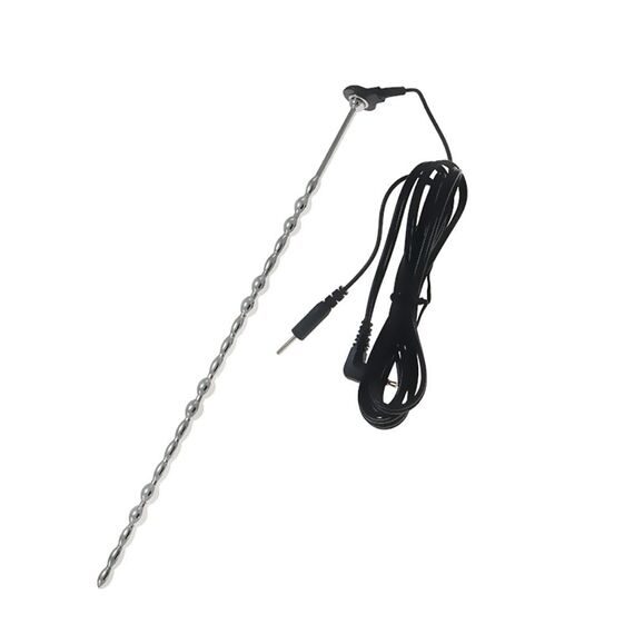 NAIXBTY SM Elektro Shock Edelstahl Perlen Harnröhren Dilatatoren Lang Elektrisch Harnröhrenplug Penisring Set Elektrische Stimulation Penis Plug Dilatator Extrem Sexspielzeug für Männer (Ring⌀35mm)