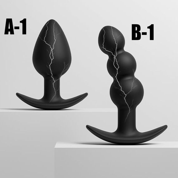 Jpscor Elektro Shock Silikon Analplug Prostata Stimulation Männer Tragbar Klein Sexuelle Elektrostimulation Analdildo Buttplug SM E-stim Anal Dilatoren Sexspielzeug für Männer Frauen (A-1-Set)