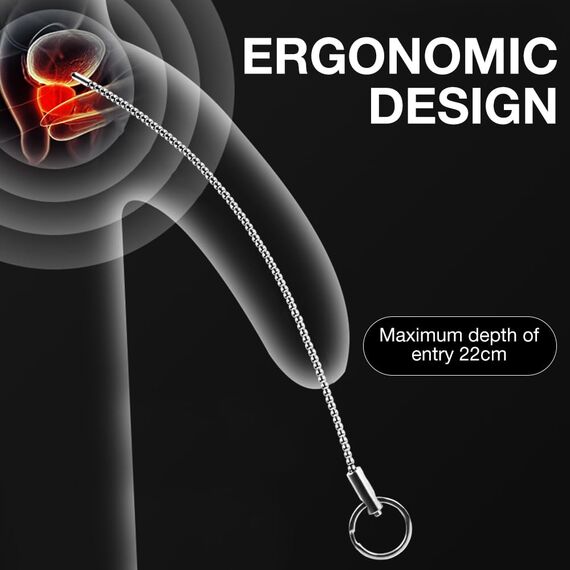 GKLWEJ Reizstromgerät Sexspielzeug, Elektro Dilator mit Metall Perlen Harnröhren Plug und Analplug, Elektrostimulation Sex Männer, Harnröhren Sexspielzeug für Männer(4mm)