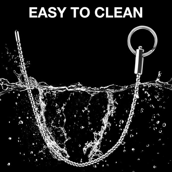 GKLWEJ Reizstromgerät Sexspielzeug, Elektro Dilator mit Metall Perlen Harnröhren Plug und Analplug, Elektrostimulation Sex Männer, Harnröhren Sexspielzeug für Männer(4mm)