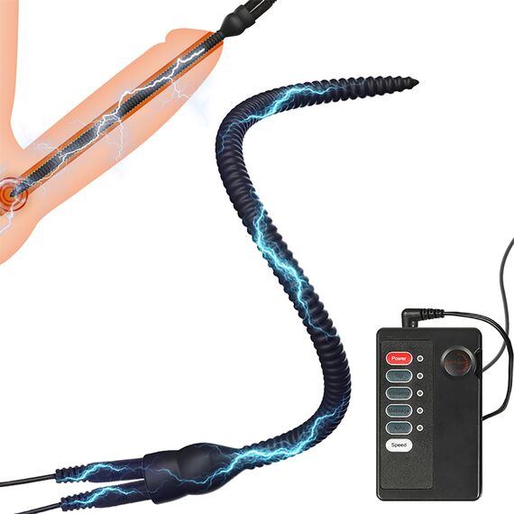 LYAMais Elektrostimulation Set Sexuelle Elektrostimulation Silikon Penis Plug Urethral Dilator Folter SM E-Stim Sexspielzeug für männer Harnröhrensonden Harnröhre Katheter Sex Toy(A-Anzug)