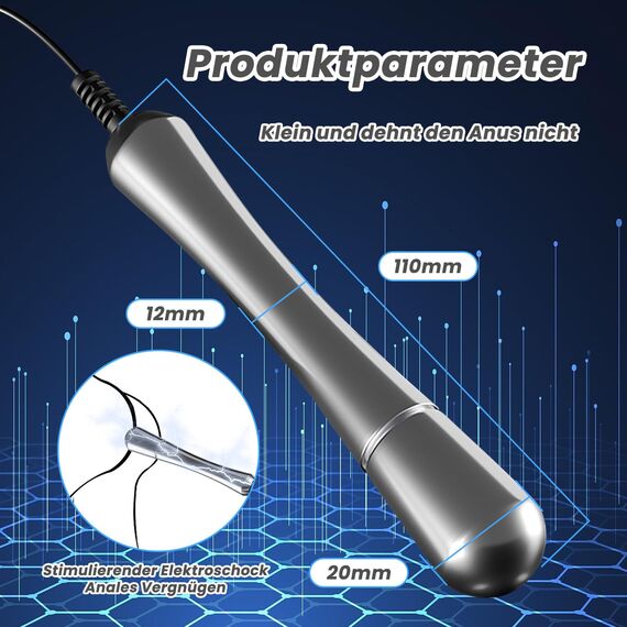 LYAMais Elektro Shock Metall Butt Plug Prostata Stimulator Analplug Butt Plug Analdildo Elektrische Stimulation Klein Anal Dilatator G-punkt Stimulator SM-Elektrische Stimulation analplug set（Tippe B）
