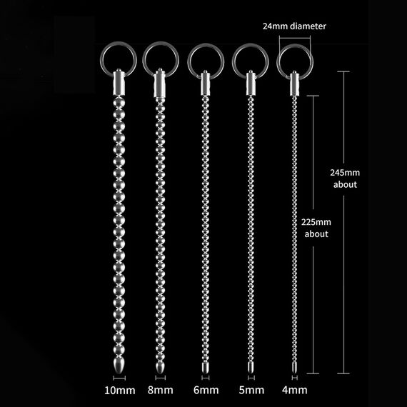 HXLXW Elektro Shock Penis Plug Harnröhren Dilatator Set mit Metall Anal Plug SM Elektrostimulation Sexspielzeug Prostata Massage Sex Toy Stimulator Sexspielzeug für frauen männer paare（8mm）