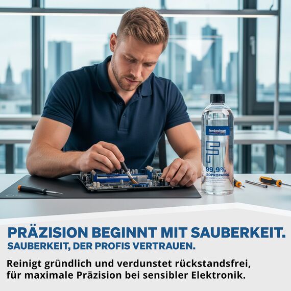 Isopropanol 99,9% 1000ml Lösungsmittel Isopropylalkohol zum Entfetten und Reinigen IPA 1L 2-Propanol