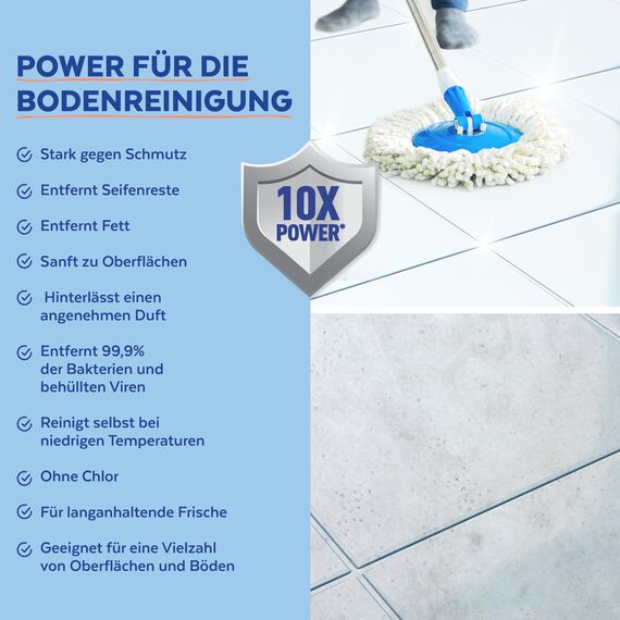 Sagrotan Allzweck-Reiniger Blütenfrische – 2in1 Desinfektionsmittel für die zuverlässige Reinigung von Oberflächen – 5 x 1,5 l Putzmittel