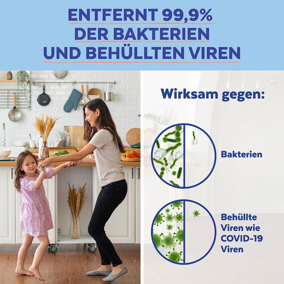 Sagrotan Allzweck-Reiniger Blütenfrische – 2in1 Desinfektionsmittel für die zuverlässige Reinigung von Oberflächen – 5 x 1,5 l Putzmittel