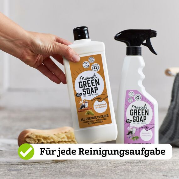 Marcel's Green Soap - Allzweckreiniger Sandelholz & Kardamom - Oberflächenreiniger - Umweltfreundlich - Vegan - 97% Biologisch abbaubar - 750 ml