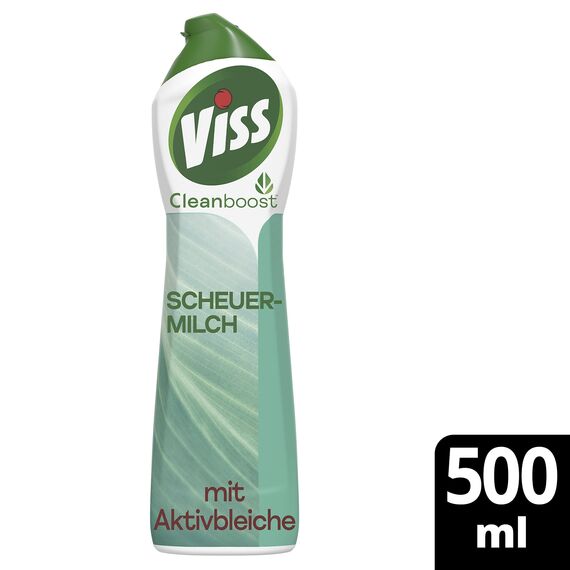 Viss Scheuermilch mit Aktivbleiche effektives Reinigungsmittel mit 100% natürlichen Reinigungspartikeln 500 ml 1 Stück (Packung mit 5)