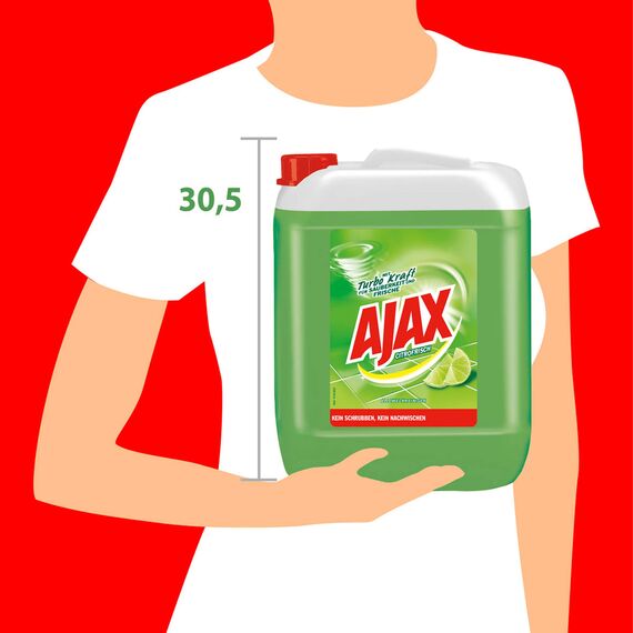 Ajax Allzweckreiniger Citrofrische 10L - Reiniger für Sauberkeit und Frische, ideal für Büro, Betrieb, Praxis oder zu Hause, im praktischen Kanister