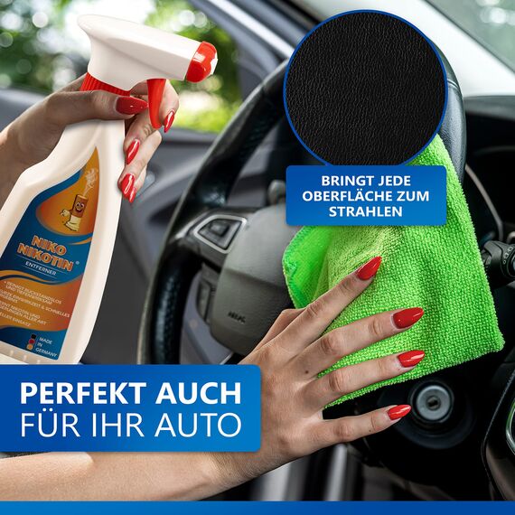 NIKO Nikotin® Multi-Surface Nikotinentferner 500ml – Kraftvoller Reiniger für Kunststoff, Fensterrahmen, Wände & mehr – Schnelle und effektive Entfernung von Ruß und Nikotin
