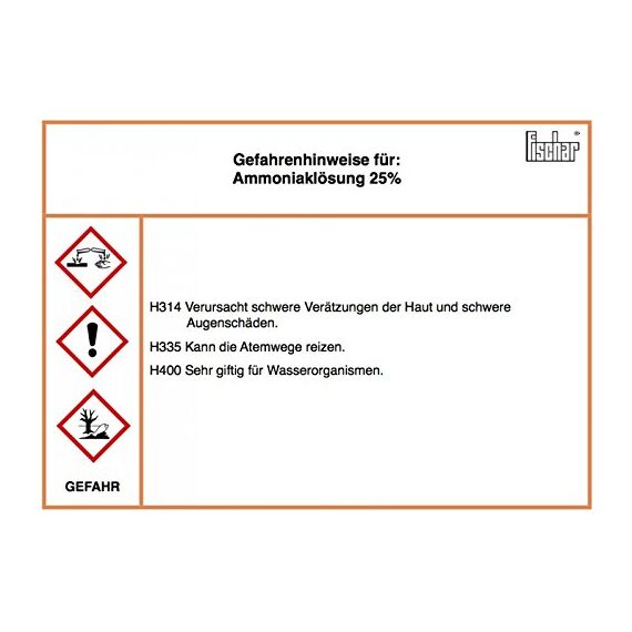Ammoniaklösung 25% techn. 250 ml