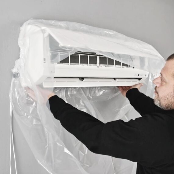 ERRECOM Klimaanlagen-Reinigungskit, enthält Evaporator Cleaner PRO Reiniger mit Pinsel aus harten Borsten, Wally Schutzhülle, A/C Tabs 40 lang wirkende Klimaanlagentabletten, Handschuhe