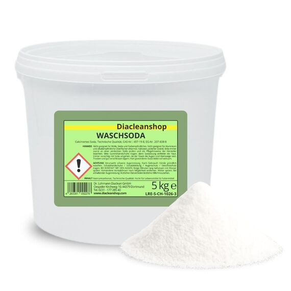 Waschsoda - 5kg Pulver - calciniertes Soda, reine Soda, Natriumcarbonat