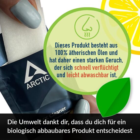 ARCTIC MX Cleaner (40 Stück) - Reinigungstücher zum Entfernen von Wärmeleitpaste, 11,5 x 11,5 cm, biologisch abbaubar