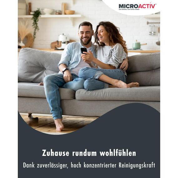 MICROACTIV Orangenöl Reiniger Konzentrat 2 x 500ml - Allzweckreiniger & Fettlöser mit frischem Orangenduft - Universalreiniger Made in Germany
