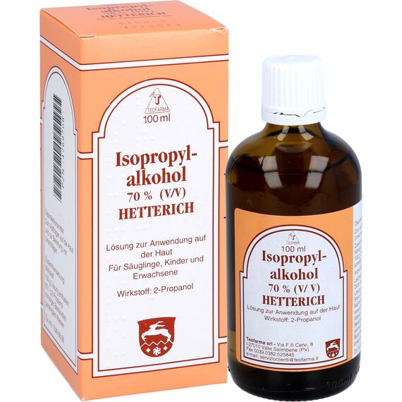 ISOPROPYLALKOHOL 70% V/V Hetterich 100 ml