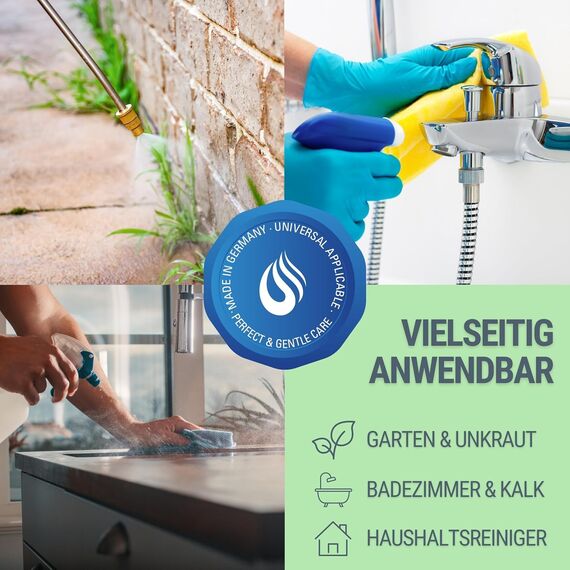 MAXXI CLEAN | 5 l Essigsäure 49,5% | Ideal als Reiniger und Entkalker | Für Haus und Garten | Essigsäure in Premium Qualität – Made in Germany