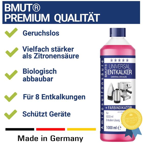 1000ml Universal-Entkalker für Kaffeevollautomat und Kaffeemaschine - für 8 Entkalkungen je 125ml (1x 1000ml)