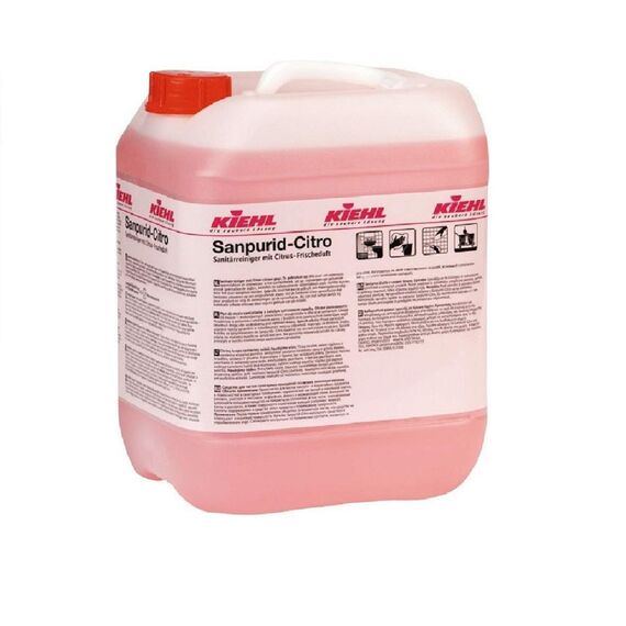 Sanitärreiniger - Kalklöser - WC Entkalker - Urinsteinlöser | mit Profi Microfasertuch rot (2 Flaschen=2 Liter)