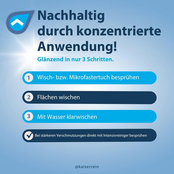 KaiserRein Intensivreiniger Küchenreiniger - Profi Fettlöser Spray 2x 1L - Entfernt effektiv Fett und hartnäckige Verschmutzungen in der Küche, Gastronomie, Grill, Oberflächen