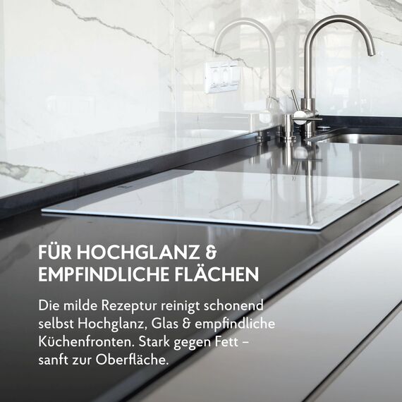 HAKA Fettreiniger Spray, 2x 500 ml, Fettlöser für Küche, gegen Eingebranntes & Fett, ideal für Grill, Backofen & Dunstabzugshaube, vegan, materialschonend, ohne aggressive Chemie