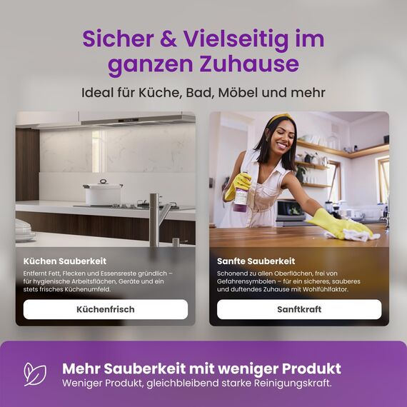 PURIVITA® Allzweckreiniger Konzentrat [500ML] - Universalreiniger mit frischem Blumenduft - Kaltreiniger - Allesreiniger - Multifunktionsreiniger - Kraftreiniger - Bodenreiniger Flüssig - Putzmittel