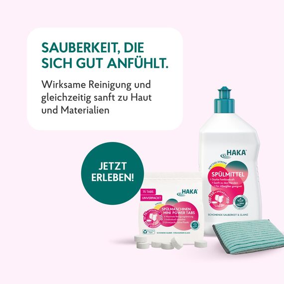 HAKA Fettreiniger Spray, 2x 500 ml, Fettlöser für Küche, gegen Eingebranntes & Fett, ideal für Grill, Backofen & Dunstabzugshaube, vegan, materialschonend, ohne aggressive Chemie