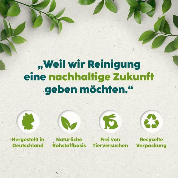 HOTREGA BIO Möbelreiniger 500ml inkl. 2x Microfasertücher | Streifenfrei mit Anti-Finger-Print Effekt | Für Hochglanzmöbel & Fronten Glas Kunststoff Edelstahl | Made in Germany