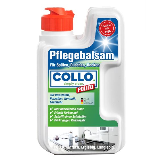 COLLO POLITO Premium Spülbeckenpflege 125 ml I Küchenreiniger Badreiniger I Glanz für Spül- & Waschbecken aus Granit, Edelstahl, Porzellan & Keramik