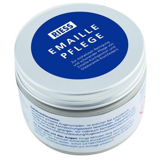 Riess, 6050-000, Emaille Pflege, Intensivreiniger, zur Pflege von Kochtöpfen, Pfannen und Glaskeramik-Kochfeldern