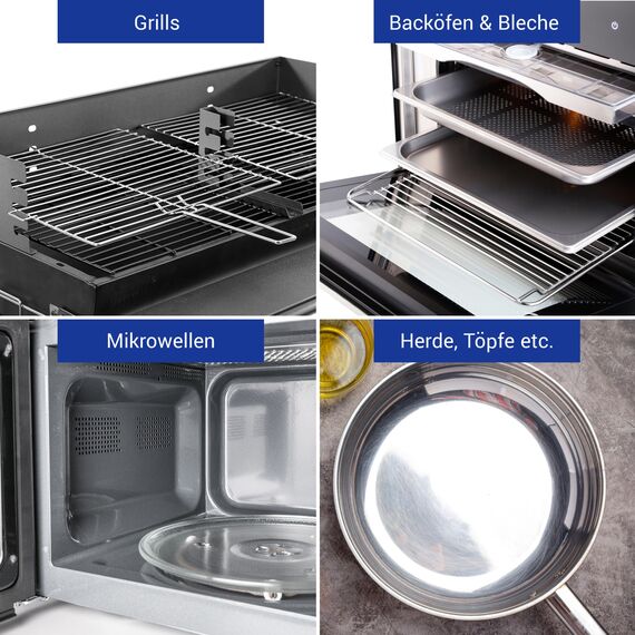 wolk Backofen- & Grillreiniger Set 500ml – Extra starkes Gel für Backofen, Grill, Backblech, Pfannen, Töpfe